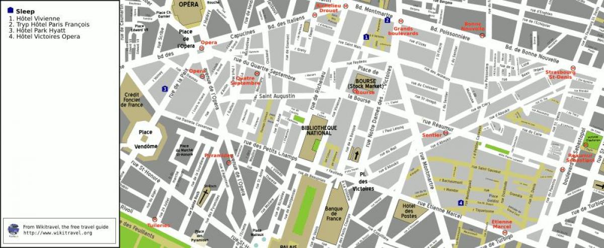 नक्शे के 2 arrondissement में पेरिस के
