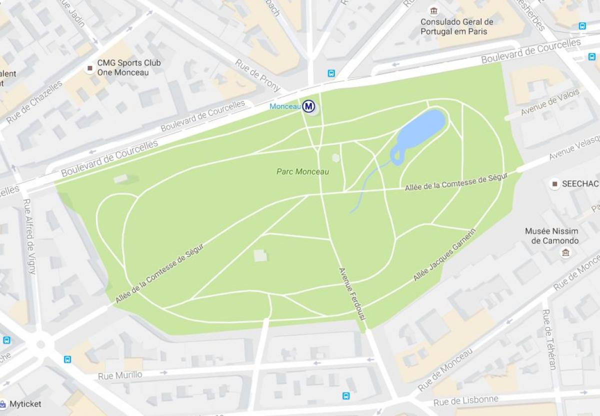 नक्शे के Parc Monceau