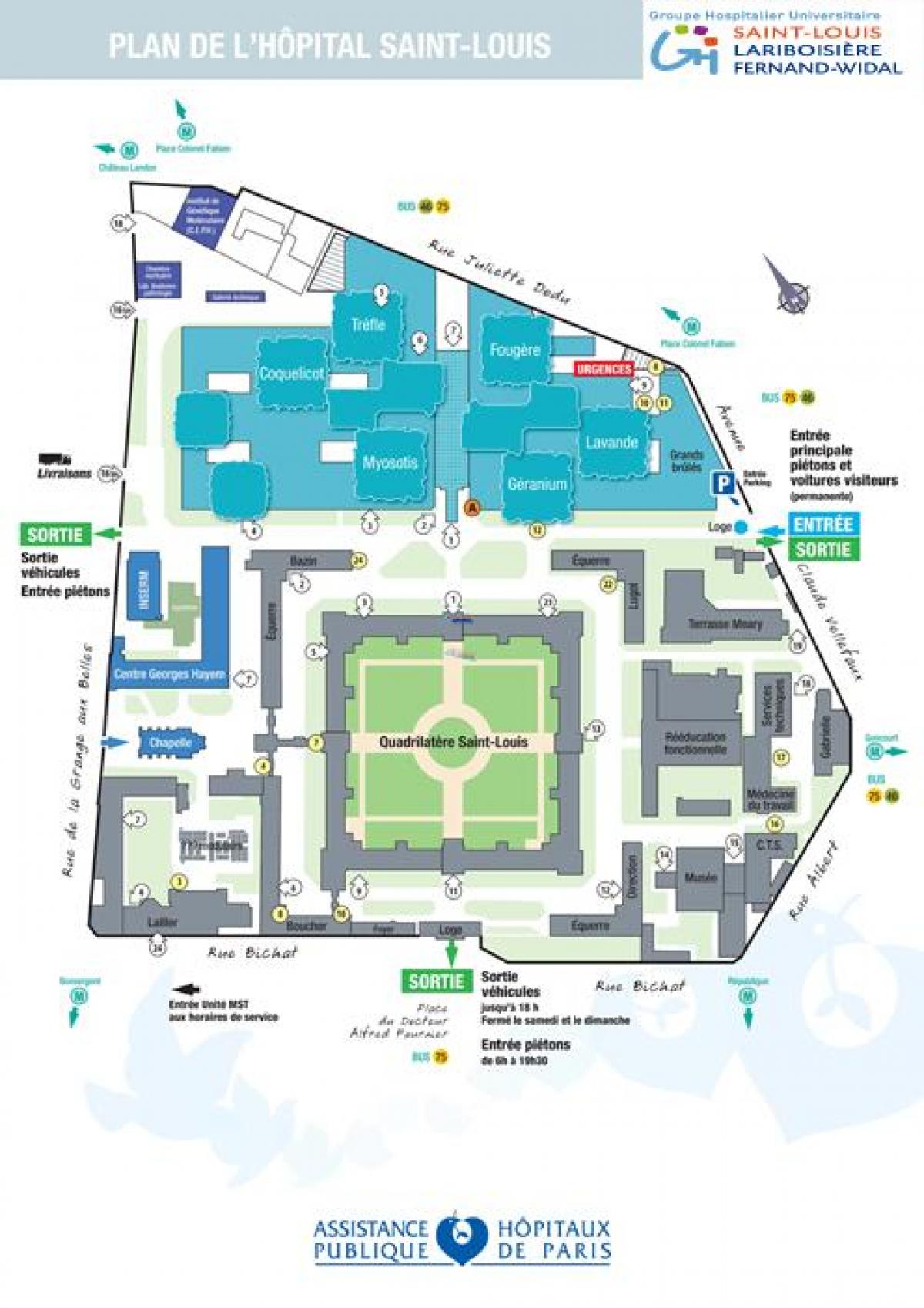 नक्शे के सेंट-लुई अस्पताल