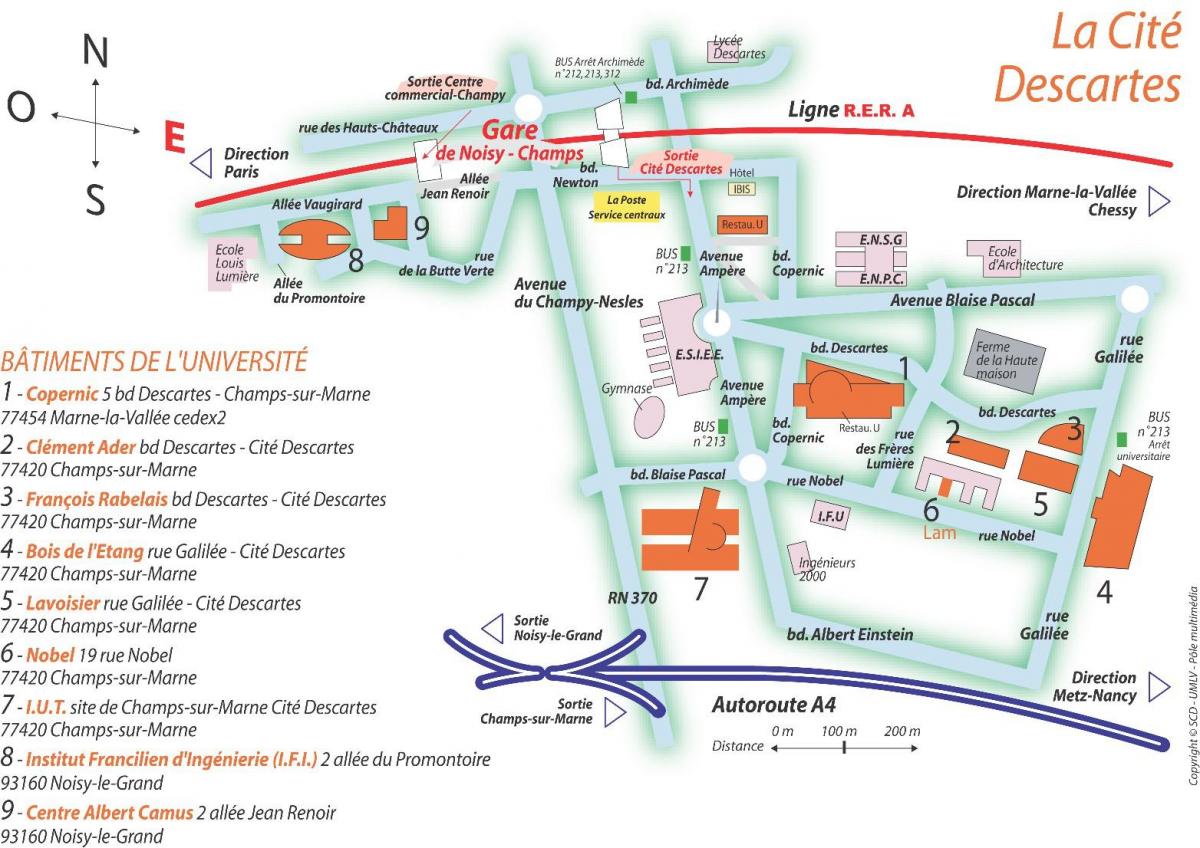 नक्शे के Univesity पेरिस डेसकार्टेस