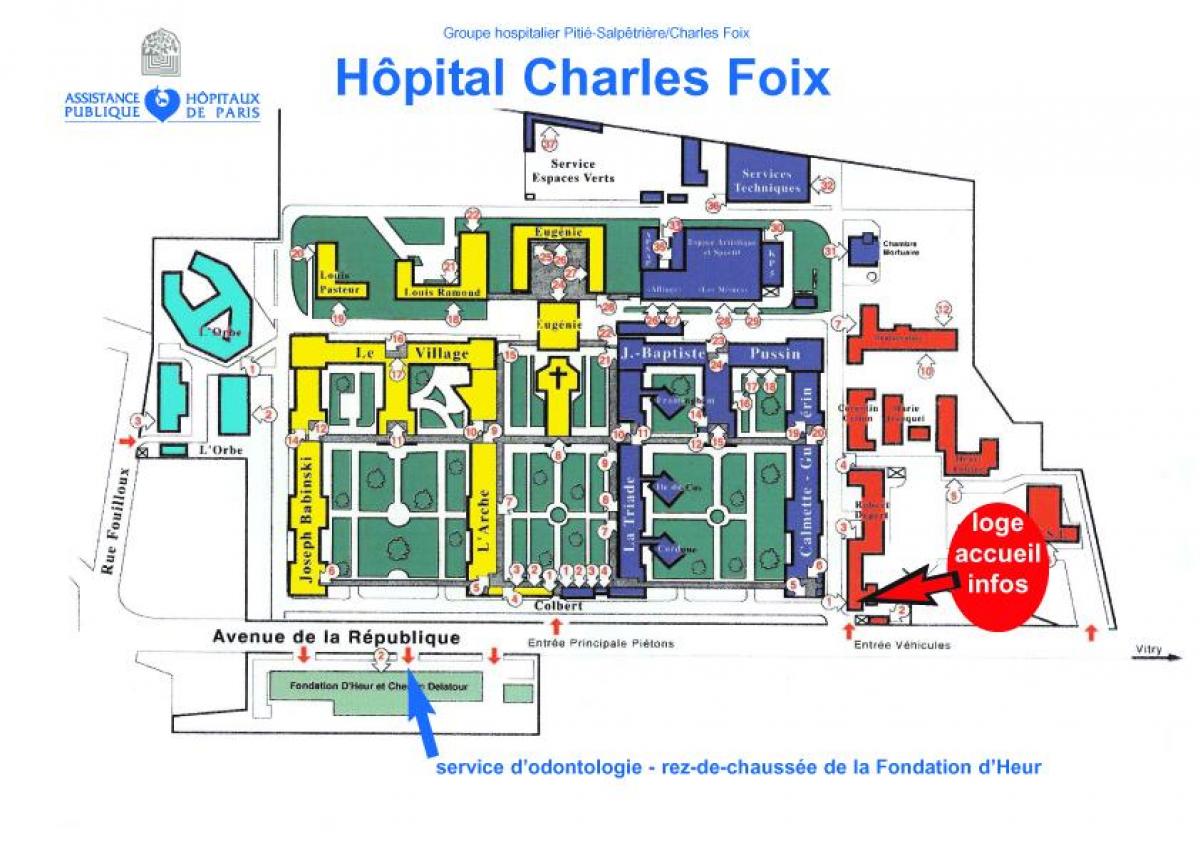 नक्शे के चार्ल्स-Foix अस्पताल