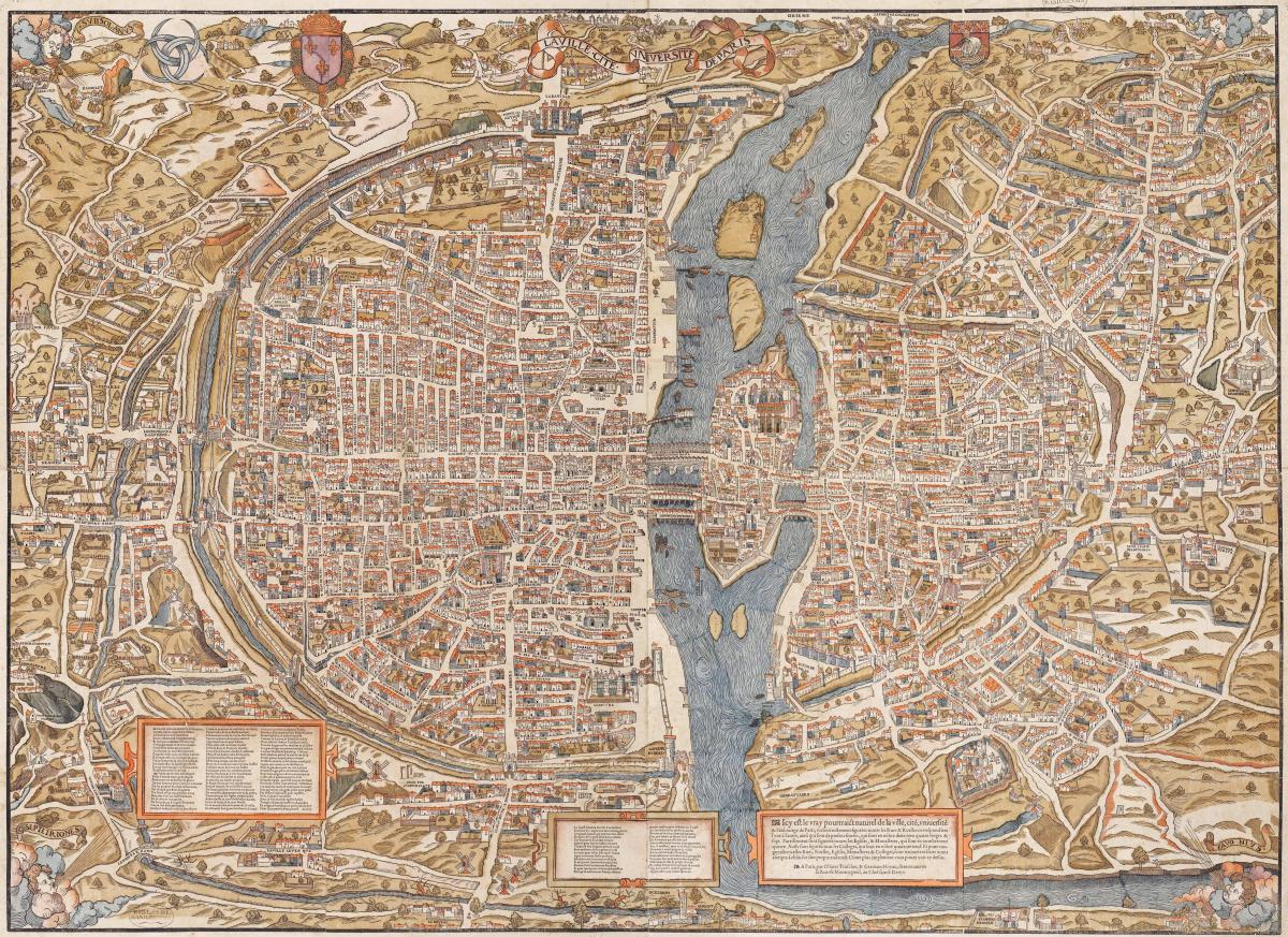 मानचित्र के पुराने पेरिस