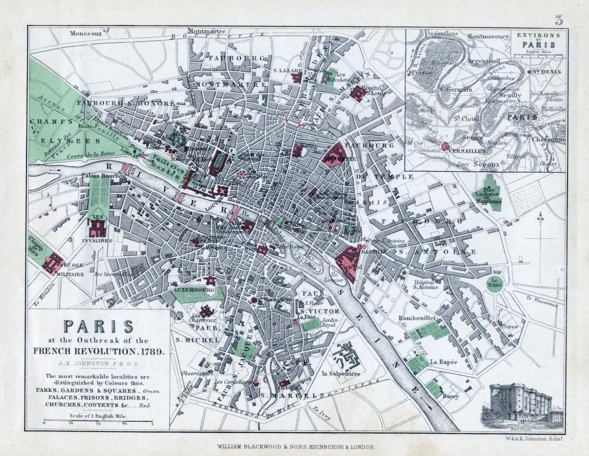 पेरिस के नक्शे 1789