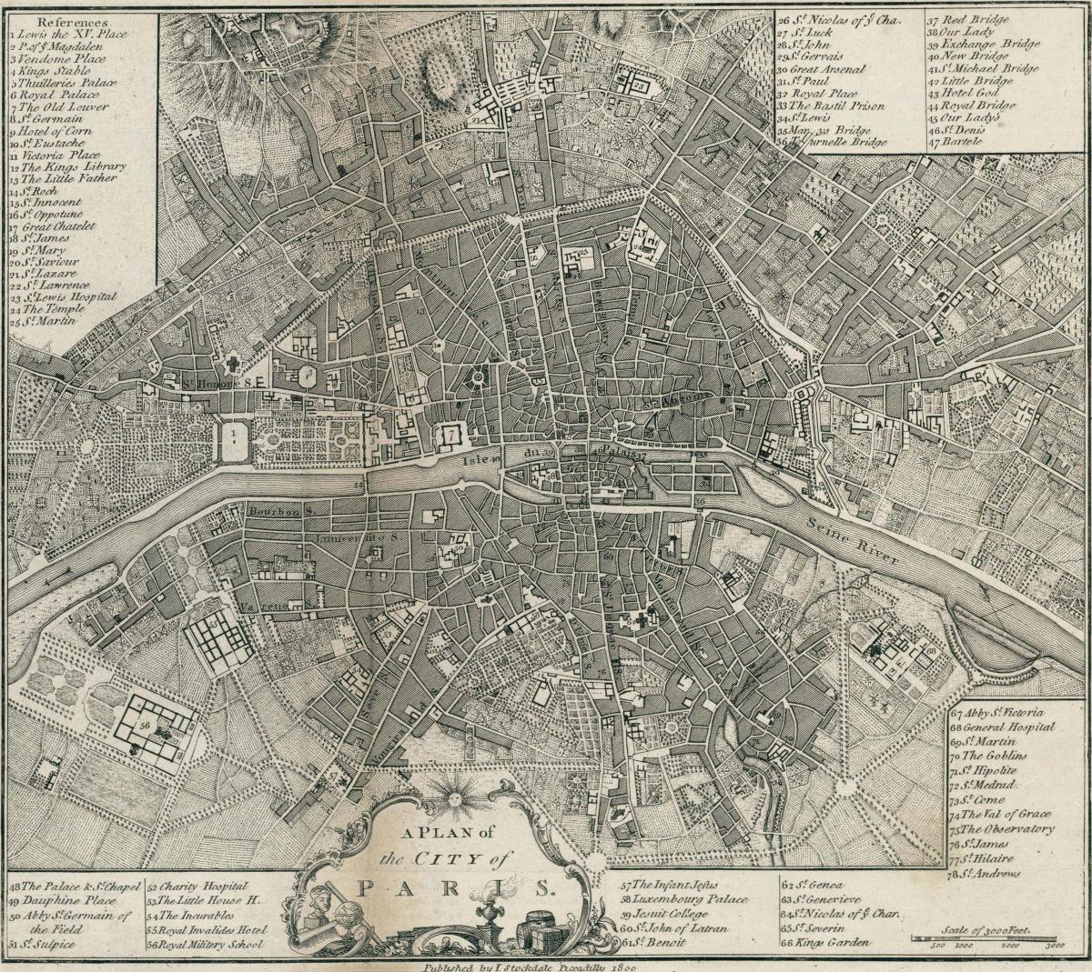 पेरिस के नक्शे 1800
