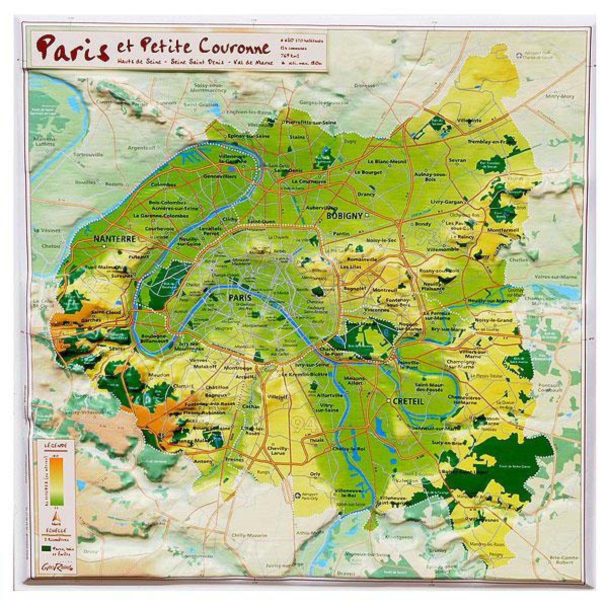 नक्शे की राहत के पेरिस