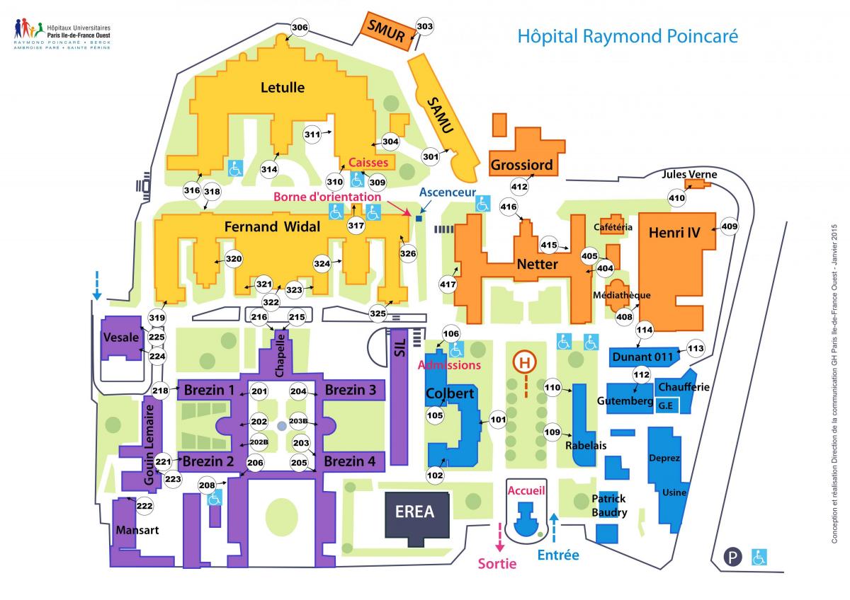 नक्शे के रेमंड-पोंकारे अस्पताल