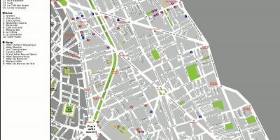 नक्शे की 11 वीं arrondissement में पेरिस के