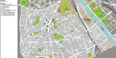 नक्शे की 13 वीं arrondissement में पेरिस के