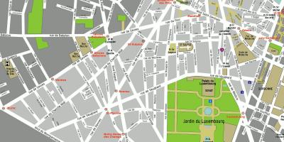 नक्शे के 6 arrondissement में पेरिस के