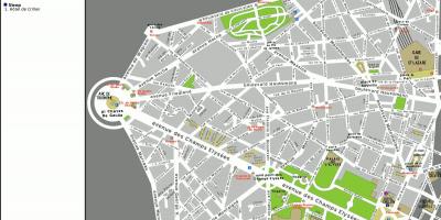 नक्शे के साथ पेरिस की 8 वीं arrondissement