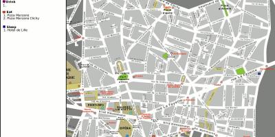 नक्शे के 9 वीं arrondissement में पेरिस के