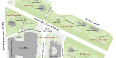 नक्शे के Jardin des Champs-Elysées