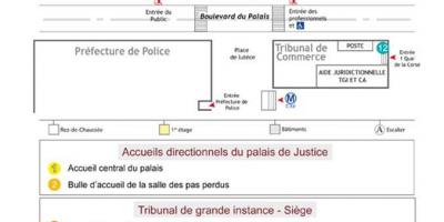 नक्शे के Palais de न्याय पेरिस