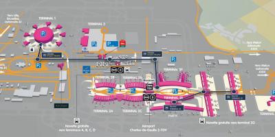 नक्शे के Roissy हवाई अड्डे