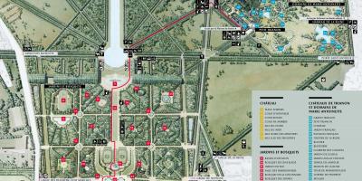 नक्शे के बागानों के Versailles