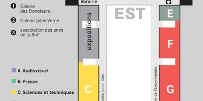 नक्शे के Bibliothèque nationale de France - 1 मंजिल