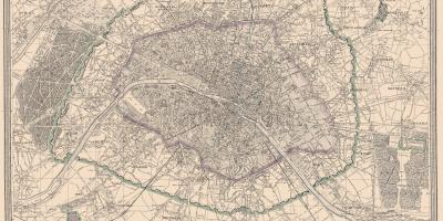 पेरिस के नक्शे 1850