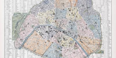 मानचित्र पेरिस की 1900