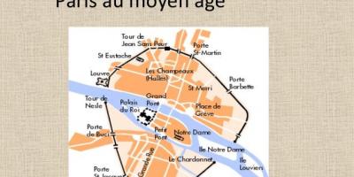 पेरिस के नक्शे मध्य युग में