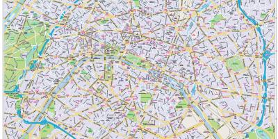 मानचित्र पेरिस शहर के केंद्र