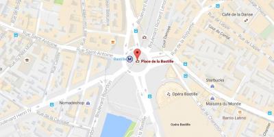नक्शे के प्लेस डी ला Bastille
