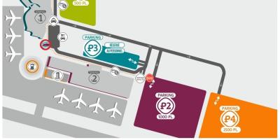 नक्शे के ब्यूवैस हवाई अड्डे के पार्किंग