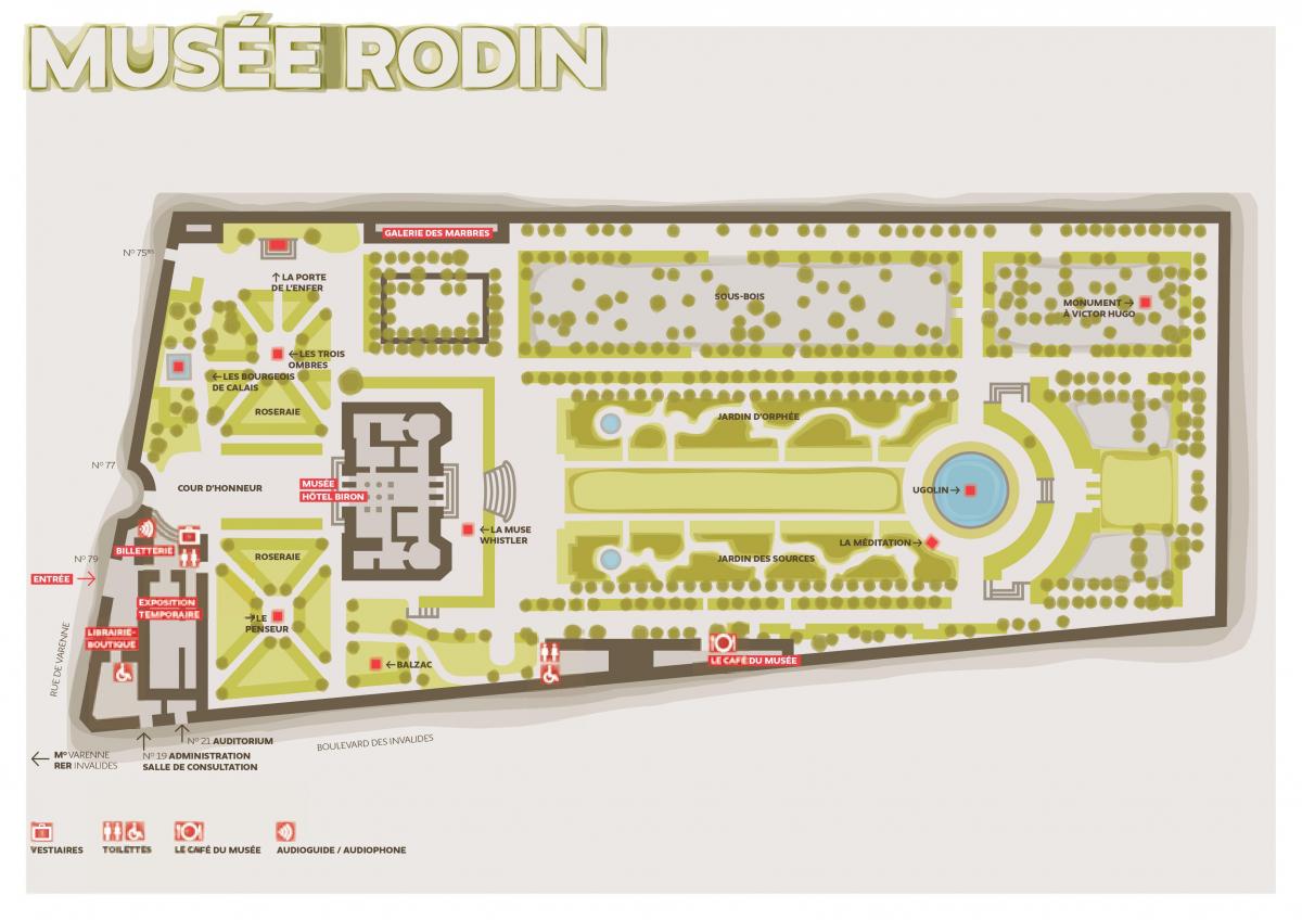 नक्शे के Musée Rodin