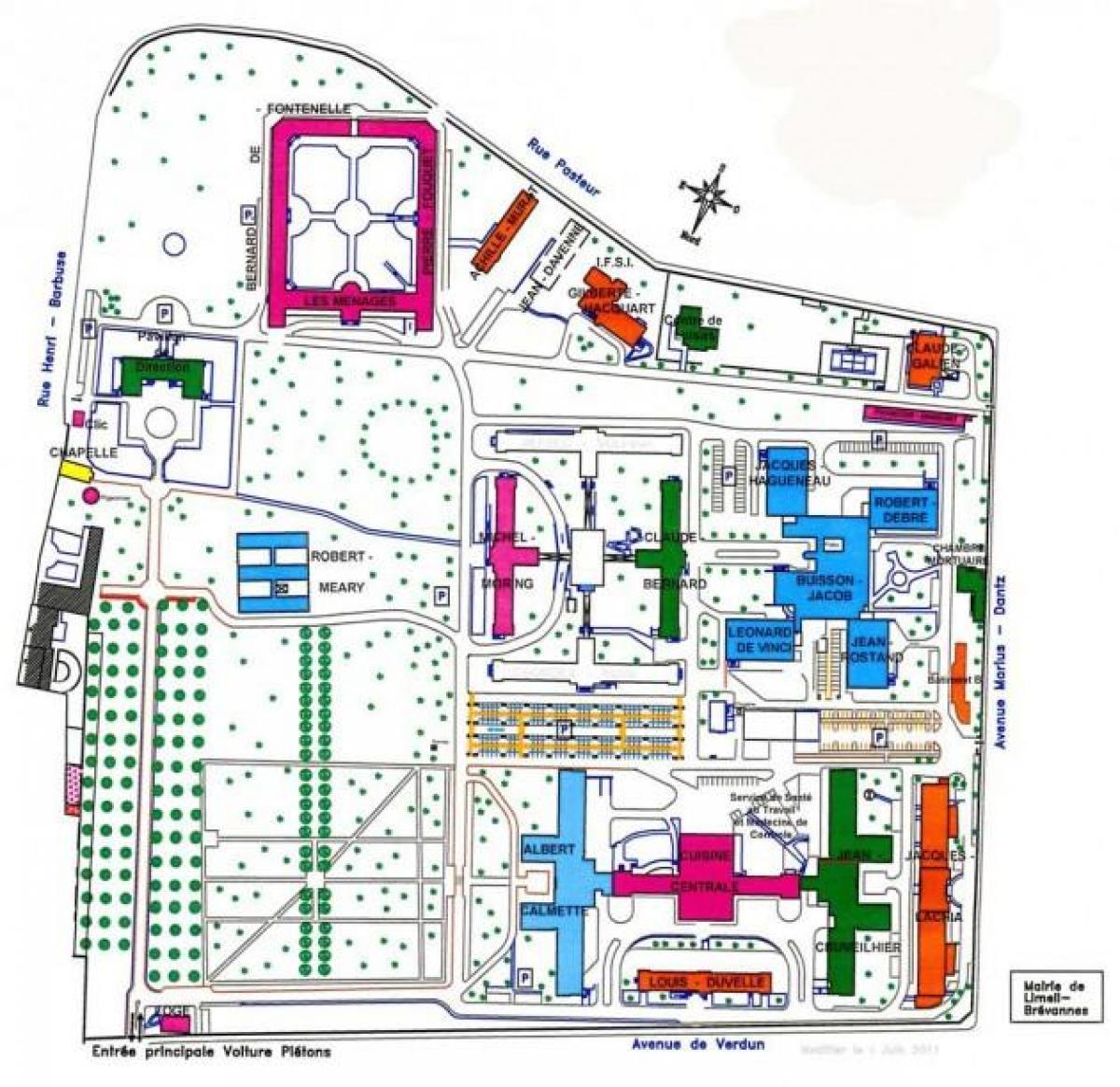 नक्शे के एमिल-रॉक्स अस्पताल