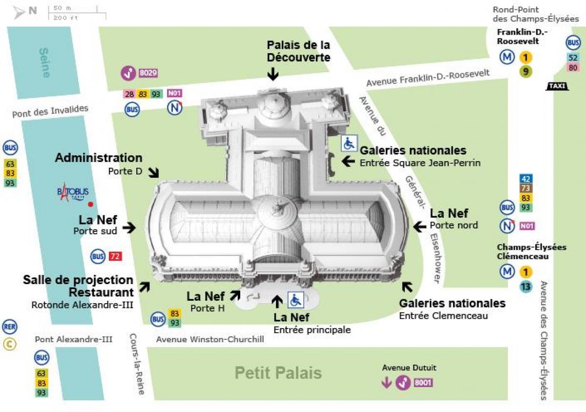 नक्शे के ग्रैंड Palais